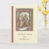 St. Joseph Child Jesus Vaderdag Religious Card Kaart (Gele Bloem)