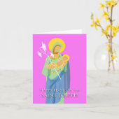 St. Joseph Dag, Abstract Ontwerp in Pastelkleuren Kaart (Gele Bloem)