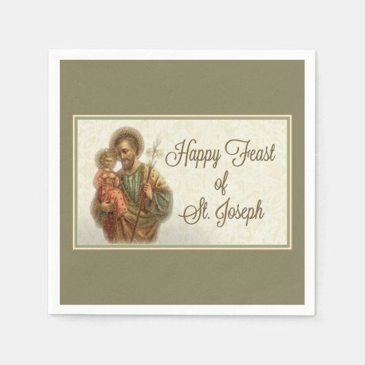 St. Joseph Day Feest servetten (Voorkant)