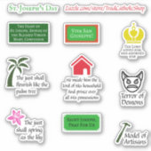 St. Joseph Day Illustreerde 9-pins trad katholiek Sticker (Voorkant)
