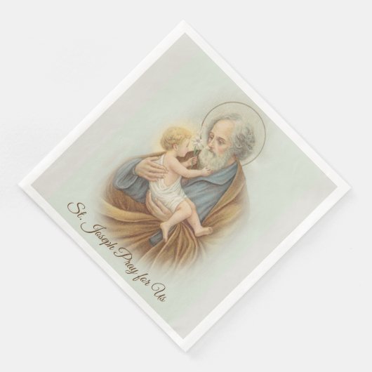 St. Joseph Day Kind Jezus Feestdag Servet (Hoek)