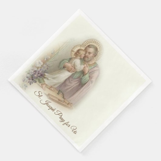 St. Joseph Day Kind Jezus Feestdag Servetten (Hoek)
