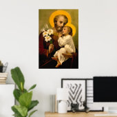 St. Joseph en Child Jesus Katholieke Saint Print (Thuiskantoor)