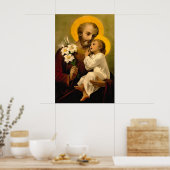 St. Joseph en Child Jesus Katholieke Saint Print (Keuken)
