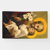St. Joseph en Child Jesus Katholieke Saint Print Spandoek (Horizontaal)