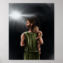 St. Joseph en de Child Jesus Print
