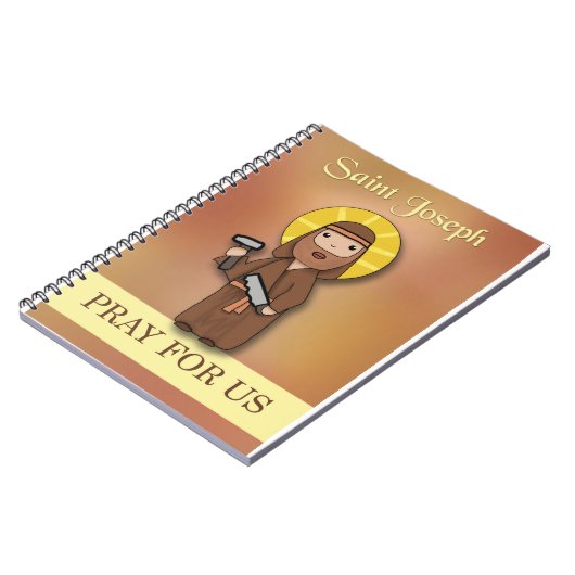 St. Joseph Feest Heiligen Dag Katholiek Bid voor o Notitieboek (Linkerzijde)