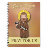 St. Joseph Feest Heiligen Dag Katholiek Bid voor o Notitieboek (Voorkant)