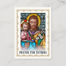 St. Joseph Gebed voor Vaders Katholieke Gebedenkaa Plaatskaartje