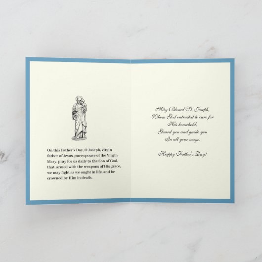 St. Joseph Jesus Birthday katholieke religie Kaart (Binnen)