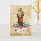 St. Joseph Jesus Katholiek Afstuderen Begin Kaart (Gele Bloem)