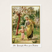 St. Joseph Jesus Protection Prayer katholiek Visitekaartje (Voorkant)