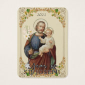 St. Joseph Jesus Protection Prayer katholiek Visitekaartje (Voorkant)
