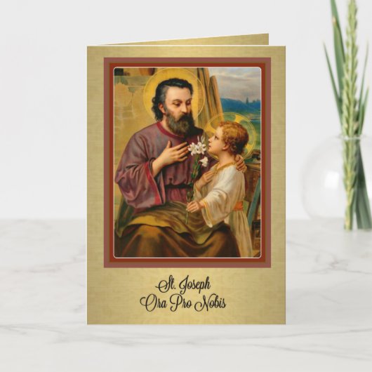 St. Joseph Jesus Religious  Catholic Kaart (Voorkant)