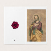 St. Joseph Katholieke Condoleance Dank u Kaarten (Buitenkant ongevouwen)