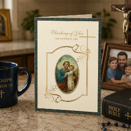 St. Joseph katholieke Vaderdag denk aan jou Kaart