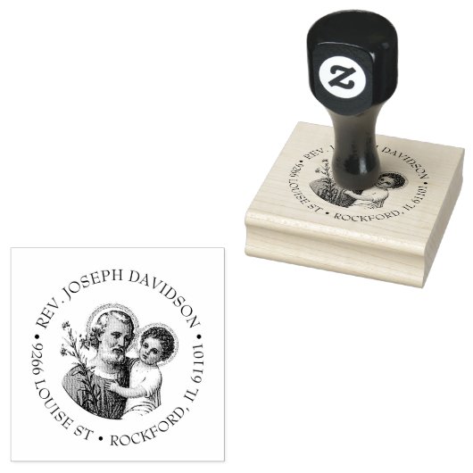 ST. JOSEPH KIND JEZUS RELIGIEUS ADRES RUBBERSTEMPEL (Gestempeld)