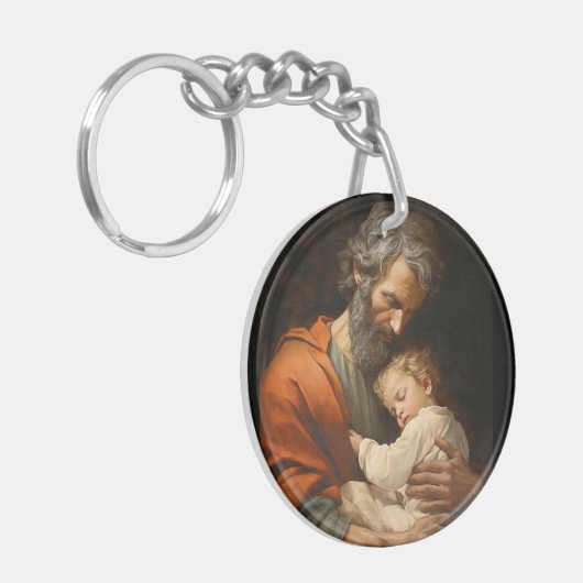 St. Joseph & Kind Jezus Sleutelhanger (Voorkant Links)