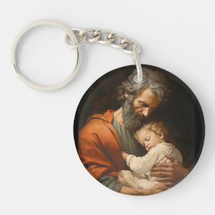 St. Joseph & Kind Jezus Sleutelhanger