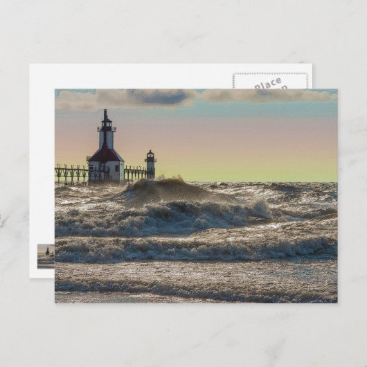St Joseph Lighthouse Painterly Briefkaart (Voorkant / Achterkant)