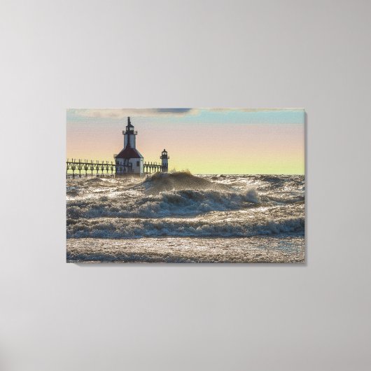 St Joseph Lighthouse Painterly Canvas Afdruk (Voorkant)