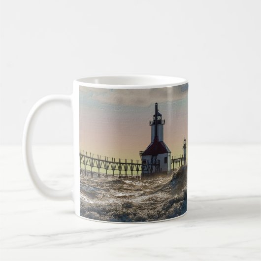 St Joseph Lighthouse Painterly Coffee Mok (Links)