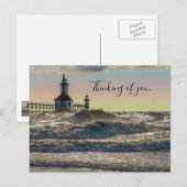 St Joseph Lighthouse Painterly denkt aan jou Briefkaart (Voorkant / Achterkant)