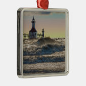 St Joseph Lighthouse Painterly Metalen Ornament (Rechts)
