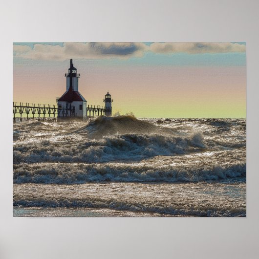 St Joseph Lighthouse Painterly Poster (Voorkant)