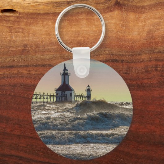 St Joseph Lighthouse Painterly Sleutelhanger (Voorkant)