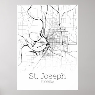 St. Joseph Map - Missouri - City Map Poster