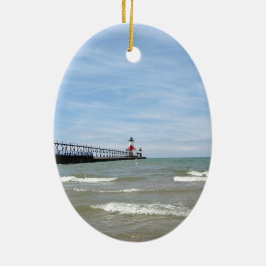 St. Joseph Michigan Lighthouse Ornament (Achterkant)