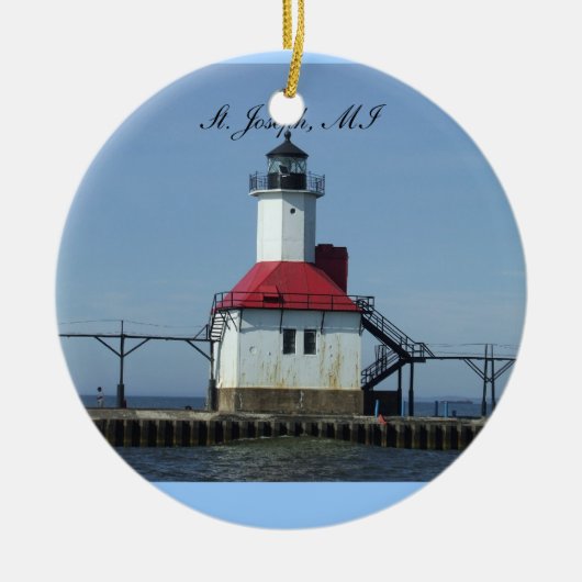 St. Joseph Michigan Lightihouse Ornament (Voorkant)