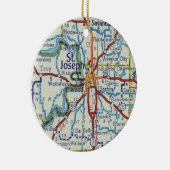 St. Joseph MO map Keramisch Ornament (Rechts)