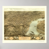 St. Joseph, MO Panoramic Map - 1868 Poster (Voorkant)