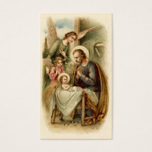 St. Joseph Natitivity Prayer Card (MT 1:20-21) Visitekaartje