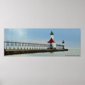 St. Joseph North Pier Lights, Michigan Poster (Voorkant)
