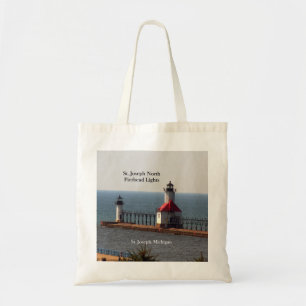 St. Joseph North Pierhead Lights tote bag