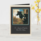 St. Joseph of Cupertino Catholic Prayer Kaart (Gele Bloem)