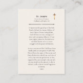 St. Joseph Patron Saint Catholic Prayer Card       Plaatskaartje (Achterkant)