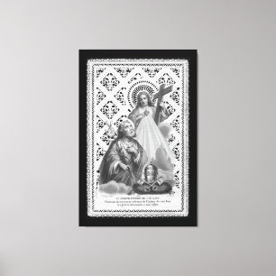 St. Joseph, pauselijke symbolen, en de SHJ (LT 02) Canvas Afdruk
