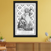 St. Joseph, pauselijke symbolen, en de SHJ (LT 02) Canvas Afdruk (Insitu (Woonkamer))
