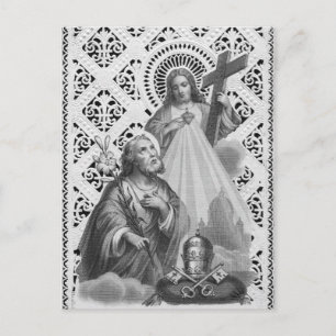 St. Joseph, Pauselijke Symbolen, en SHJ (Detail; L Briefkaart