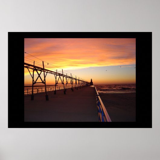 St. Joseph Pier Light, MI HI RES Poster (Voorkant)