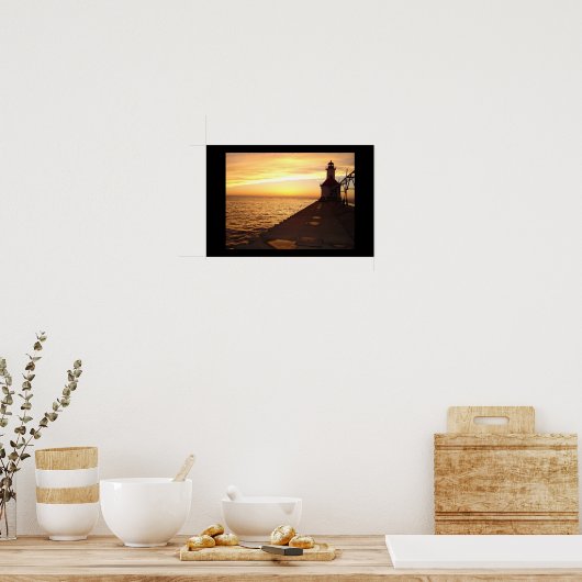 St. Joseph Pier Light, MI Poster (Keuken)