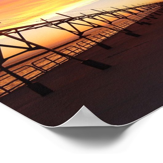 St. Joseph Pier Light, Michigan Poster (Hoek)