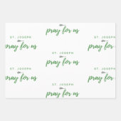 St. Joseph Pray voor ons Inpakpapier Vel (Voorkant)