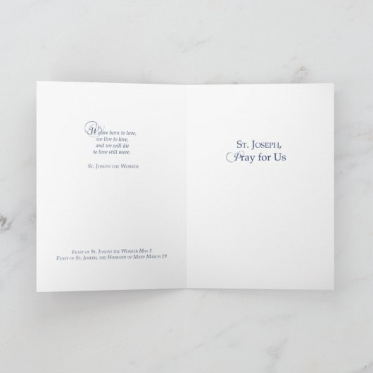 St. Joseph Pray voor ons Kaart (Binnen)