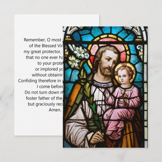 St Joseph Prayer Card (Voorkant / Achterkant)