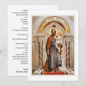 St. Joseph Protector Gebed Katholiek Religieus (Voorkant / Achterkant)